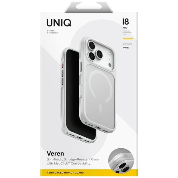 Uniq Mobilskal för iPhone 18 Pro Max/17 Pro Max MagSafe Veren - Chalk Frost