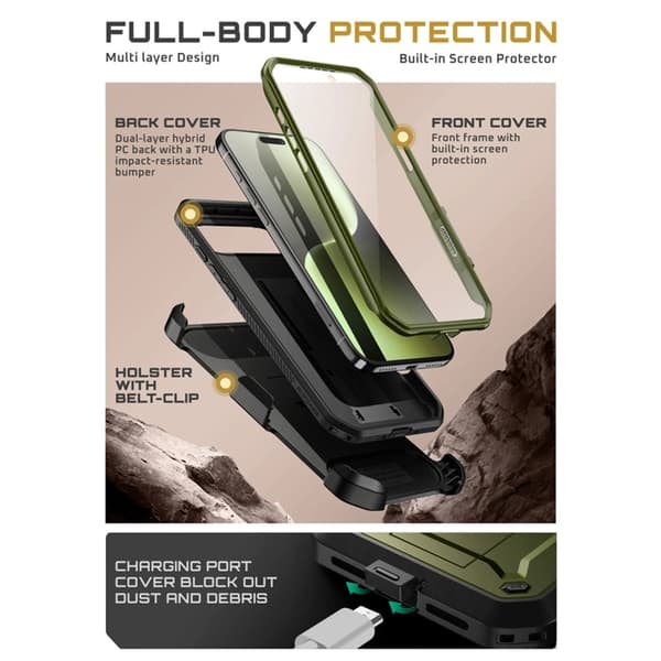 Supcase Telefontaske til iPhone Air UB Pro - Grøn Grön