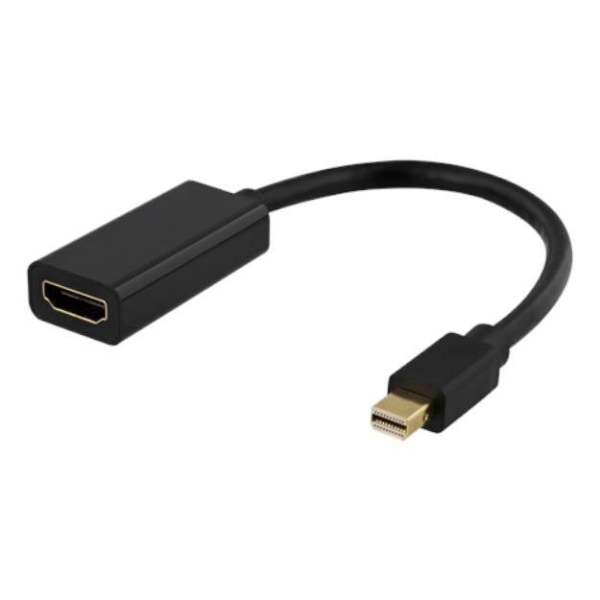 Deltaco Mini DisplayPort-HDMI-sovitin - musta Black