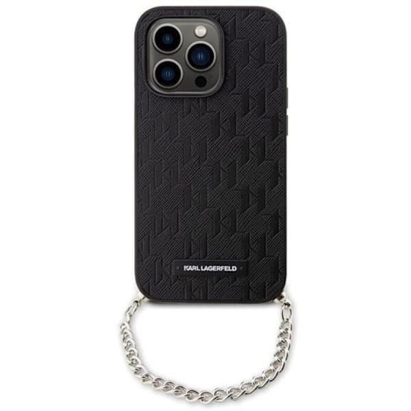 KARL LAGERFELD iPhone 14 Pro Mobilskal Monogram Chain Svart