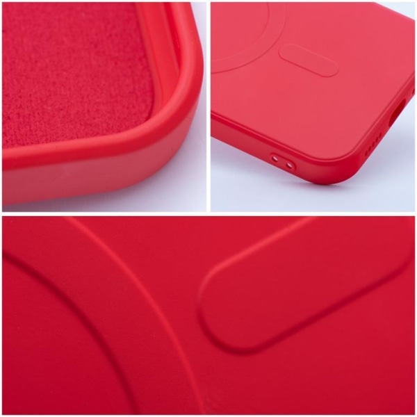 iPhone 13 Mini Magsafe -suojus silikoni - punainen