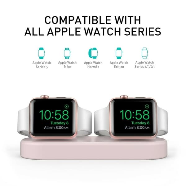 Apple Watch 5/4/3/2/1 Laddningsställ Dual - Blå Blå