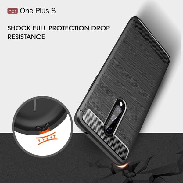 Carbon Fibre Skal OnePlus 8 - Blå Blue