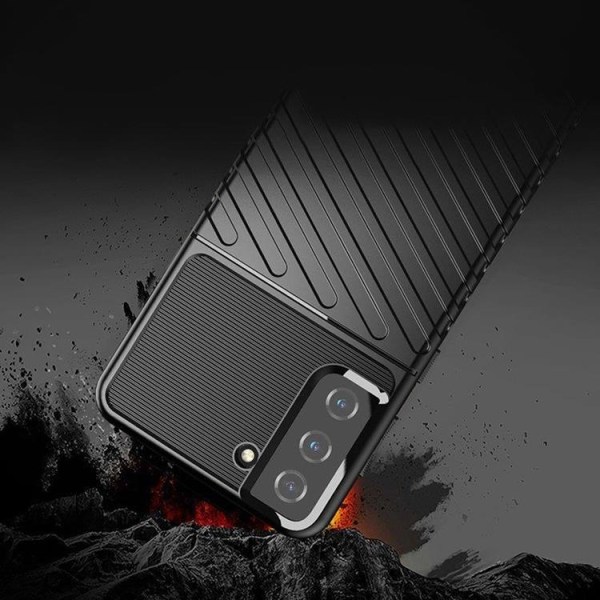 Thunder Flexibel Armored Skal Galaxy S22 Plus - Svart Svart