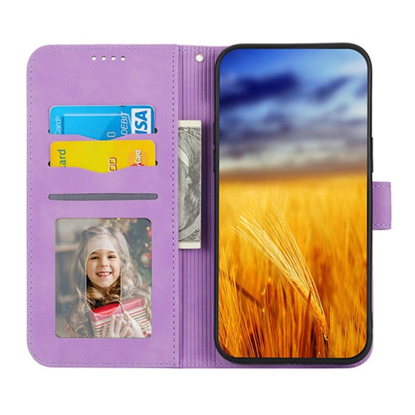 DIERFENG DF-03 iPhone 14 Plus Plånboksfodral Konstläder - Lila