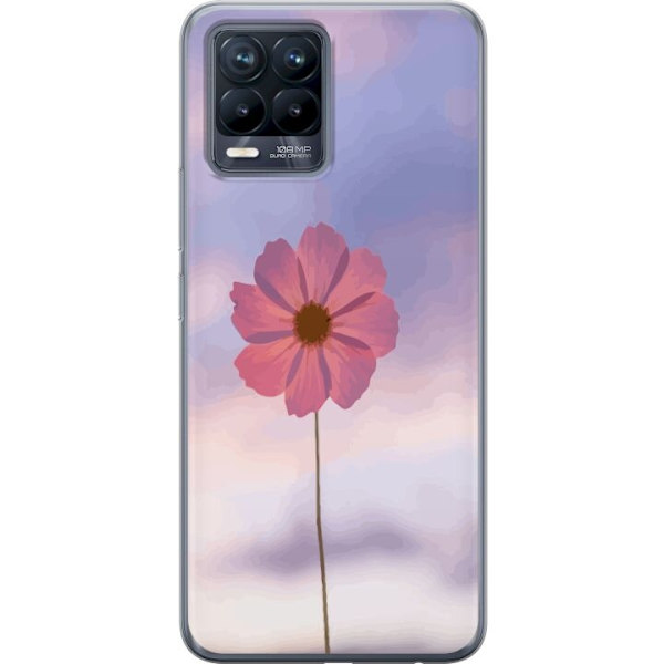 Mobilcover til Realme 8 med lyserød blomst