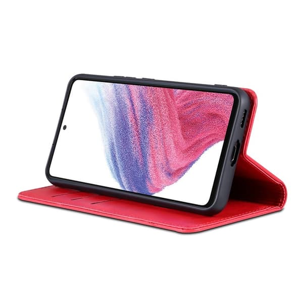 AZNS Samsung Galaxy S23 FE Plånboksfodral Konstläder - Röd