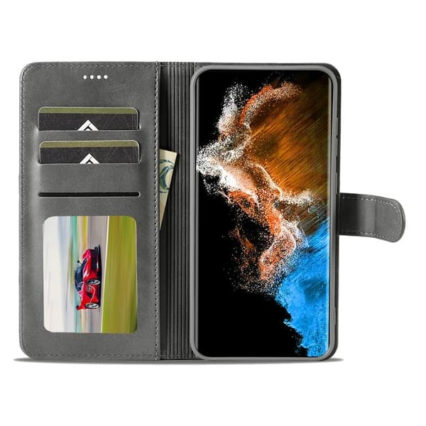 LC.IMEEKE Samsung Galaxy S23+ Plånboksfodral Konstläder - Grå