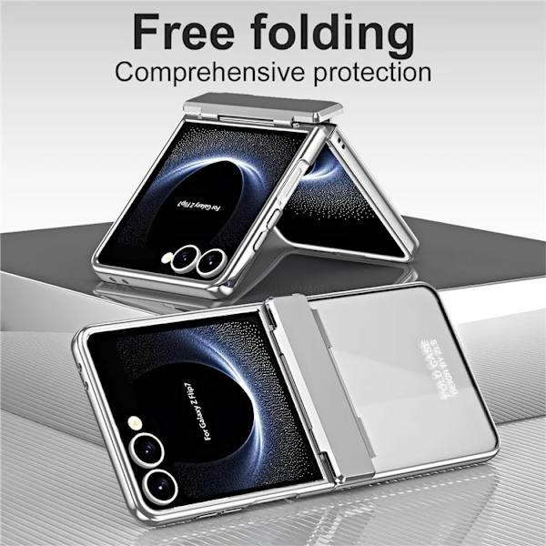 Mobilskal till Galaxy Z Flip7 Electroplating PC Folding - Silver Silver