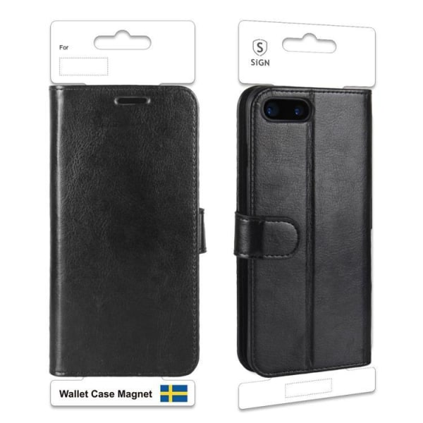 SiGN-lompakkokotelo iPhone 7/8 Plus -puhelimelle - musta