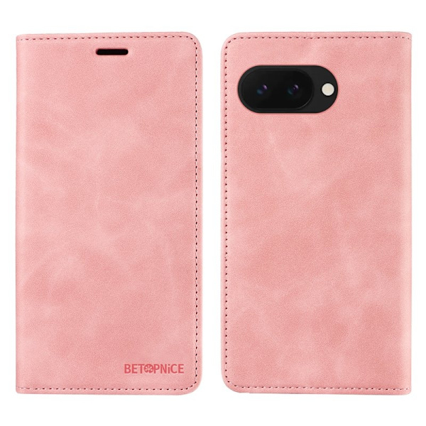 BETOPNICE 003 Google Pixel 9a Plånboksfodral Konstläder - Rosa