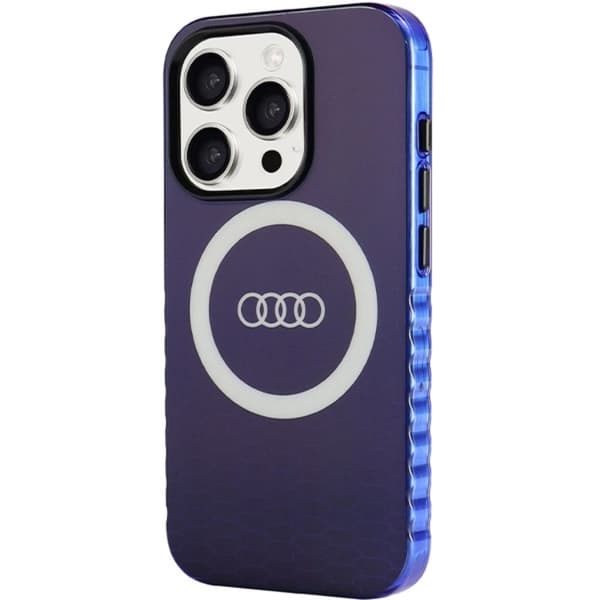 Audi Mobilskal till iPhone 15 Pro Magsafe IML Big Logo - Blå Blå