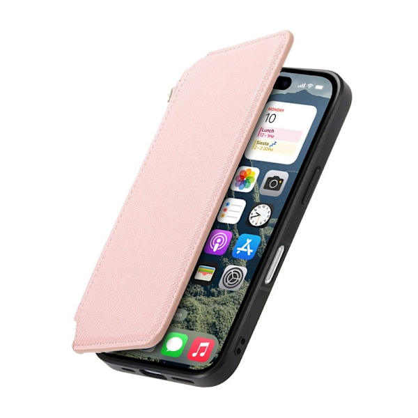 CASENEO iPhone 16 Plus Plånboksfodral Konstläder - Rosa