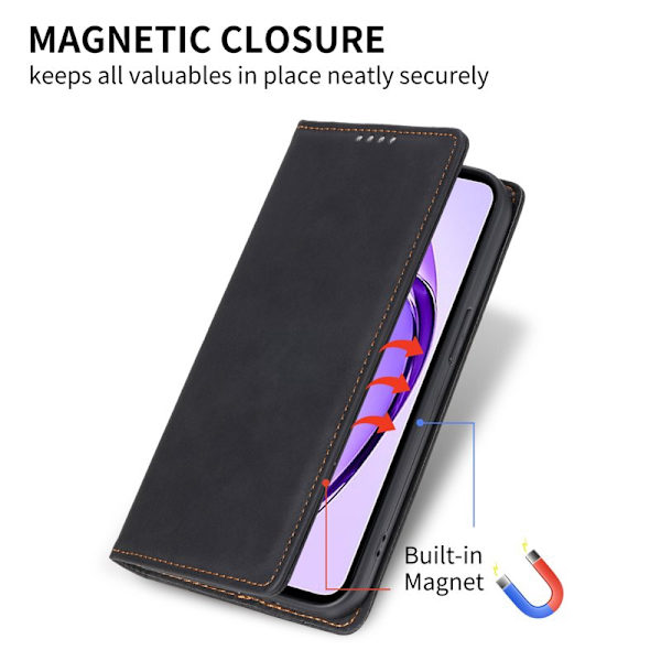 Plånboksfodral för Samsung Galaxy S26 RFID Blocking Konstläder - Svart