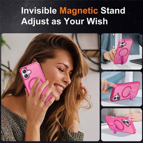 Mobilskal till iPhone 17 MagSafe Kickstand - Rosa Rosa