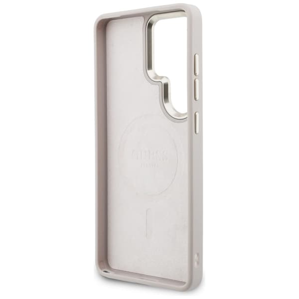 Guess Mobilskal För Galaxy S26 Ultra MagSafe 4G Big Rhinestone Triangle Strap Rosa