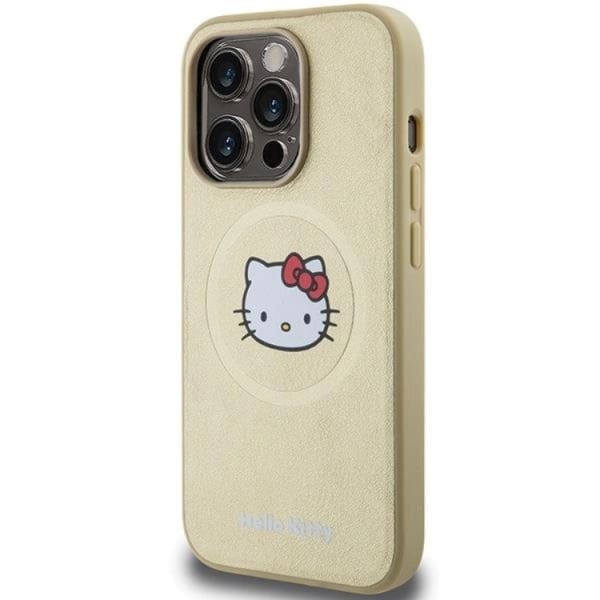 Hello Kitty iPhone 14 Pro Mobilskal Magsafe Läder Kitty Head