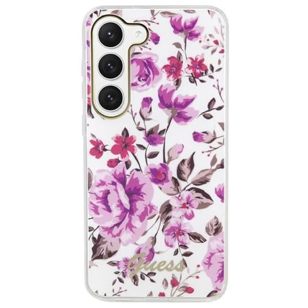 Guess Galaxy S23 Plus Mobilskal Flower Collection - Hvid Vit