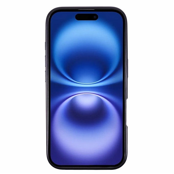 KIGC Mobilskal till iPhone 16 Electroplating PC + TPU + PU Svart