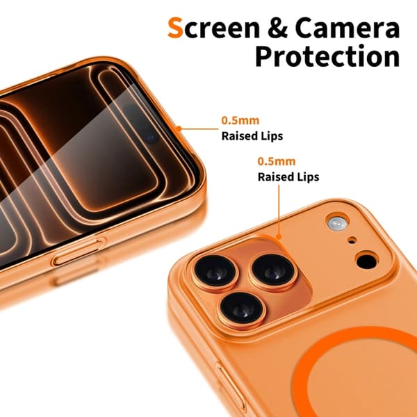 Tech-Protect telefontaske til iPhone 17 Pro Max Magsafe Slim - Kosmisk Orange Orange