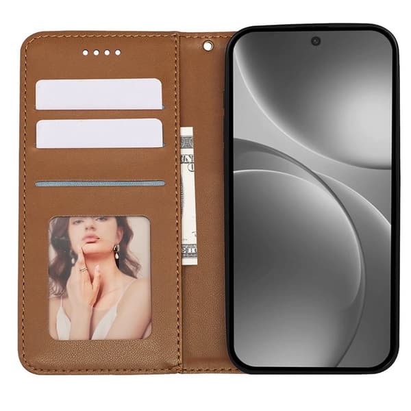 Oppo Find X9 Pro 5G Plånboksfodral Konstläder Mönster - Brun