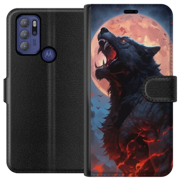 Pung Taske til Motorola Moto G60S med Howling Wolf