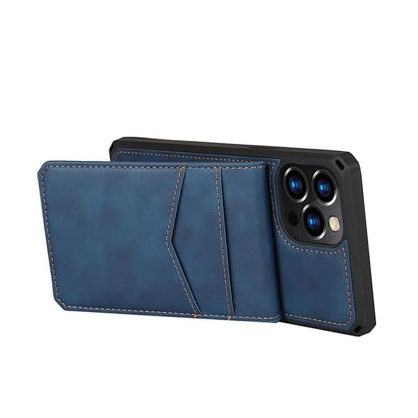 Etui med kortholder til iPhone 12 Pro Max - Blå Blue