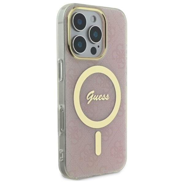 Guess Mobilskal till iPhone 16 Pro Max MagSafe IML 4G - Rosa Rosa