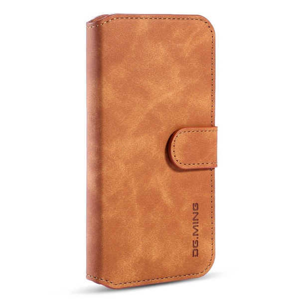 DG.MING Retro Konstläder Plånboksfodral iPhone 11 Pro Max Brun