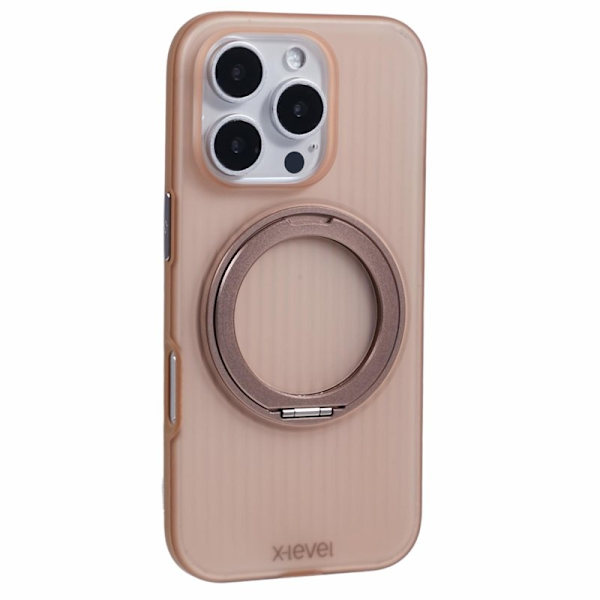 X-LEVEL Mobilskal till iPhone 16 Pro Max med Rotating Kickstand Guld