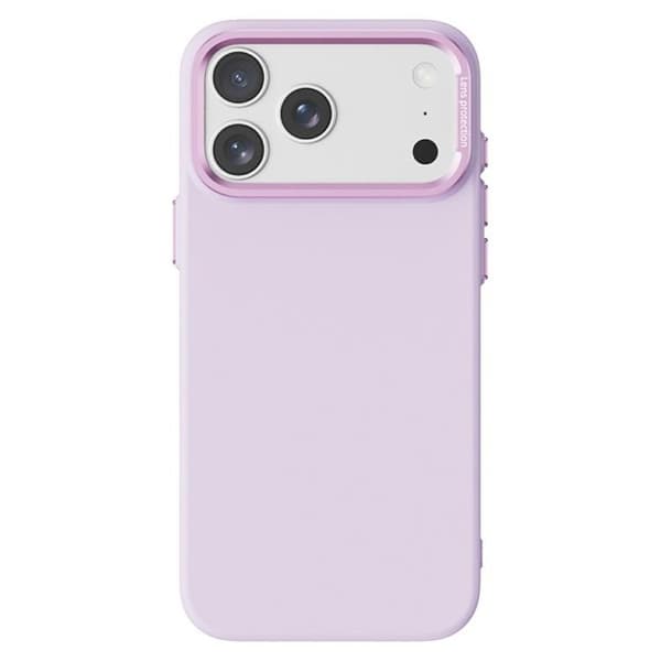 Mobilskal till iPhone 17 Pro Max MagSafe Med Metallbåge - Lila Rosa