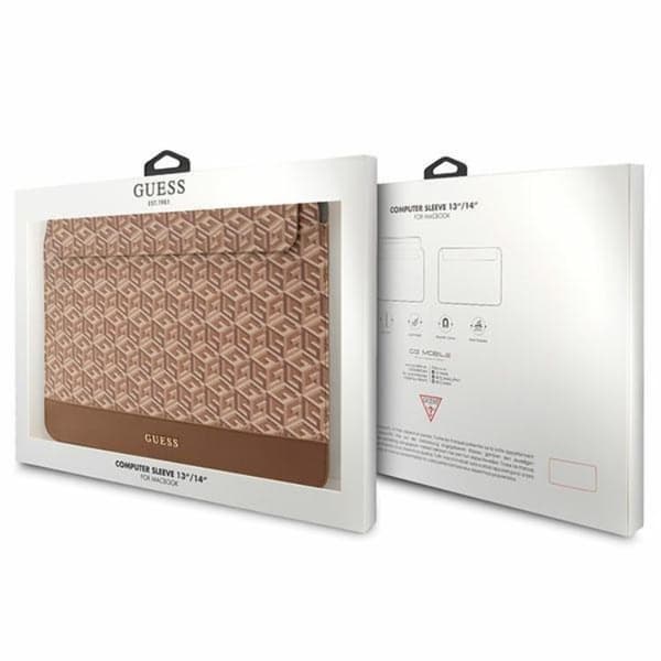 Guess Computer Sleeve 14'' GCube Stripes - Brun Brun