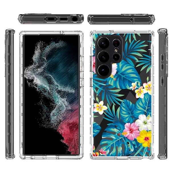Galaxy S23 Ultra Skal Pattern Printing - Plantain Leaf