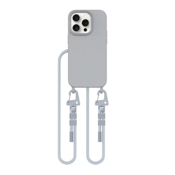 Tech-Protect iPhone 15 Pro mobiltelefon halskædebetræk Magsafe Maghalskæde Grå