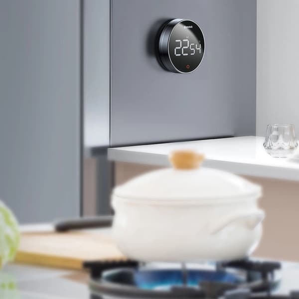 BASEUS Heyo Pro Roterande Elektronisk Timer - Grå Grå