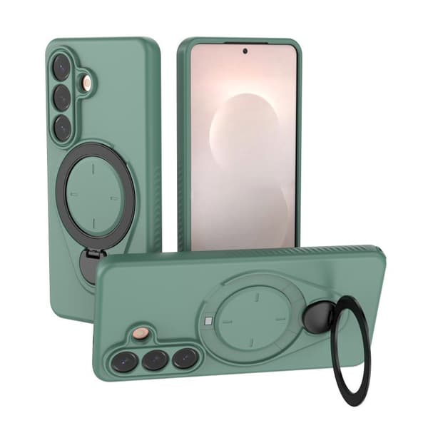 WANLONFENG Mobilskal för Samsung Galaxy S26 Plus Kickstand PC + TPU - Armgrön