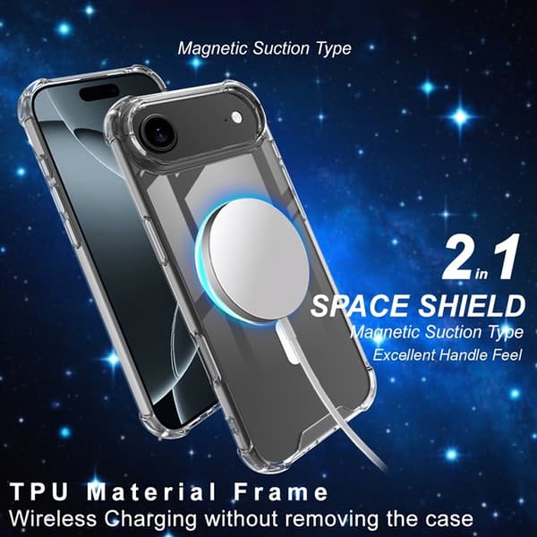 IMAK Mobilskal till iPhone Air MagSafe Shockproof - Clear Transparent