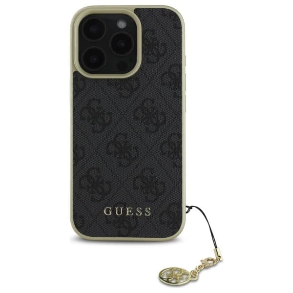 Guess telefontaske til iPhone 16 Pro 4G Charms Collection - Sort Black