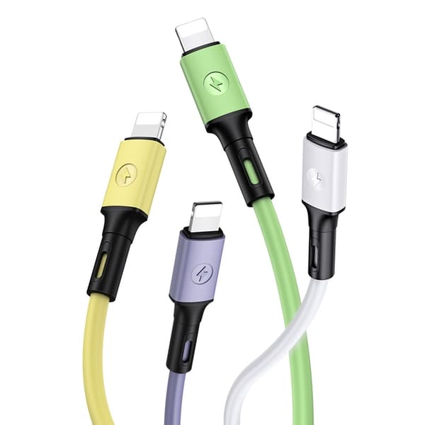 USAMS Kabel U52 lightning 2A Snabbladdning 1m gul SJ434USB03