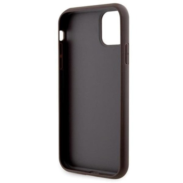 Guess iPhone 11/XR Mobilskal Crossbody Metall Logo - Brun