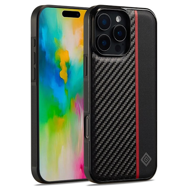LC.IMEEKE iPhone 16 Pro Max Plånboksfodral Konstläder - Svart