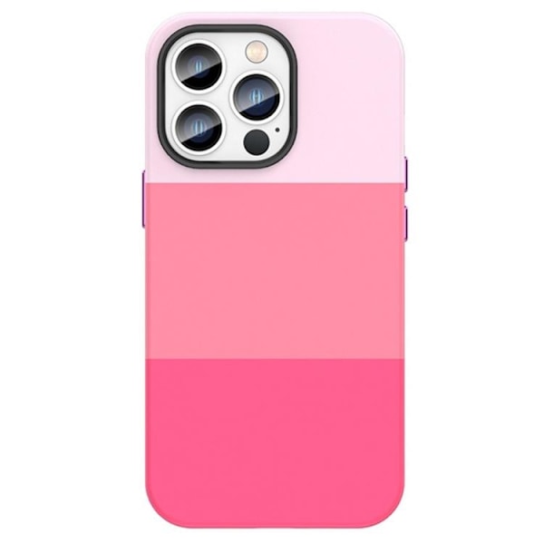 iPhone 14 Plus Skal Color Splicing - Rosa Rosa