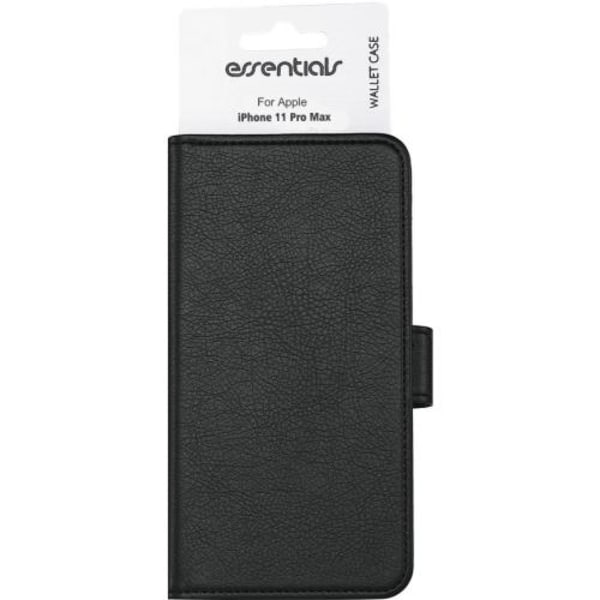 Essentials PU wallet 3 kort iPhone 11 Pro Max - Svart Svart