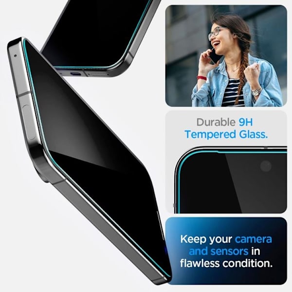 Spigen [2-Pack] Google Pixel 9/9 Pro Skärmskydd Härdat Glas EZ-FIT