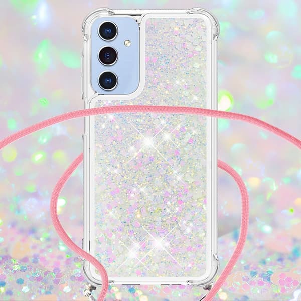 Mobilskal till Galaxy A17 / A26 med Snodd - Laser / Hearts Silver