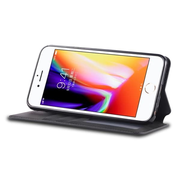 AZNS iPhone 6s/6 Plånboksfodral Stand Konstläder - Svart