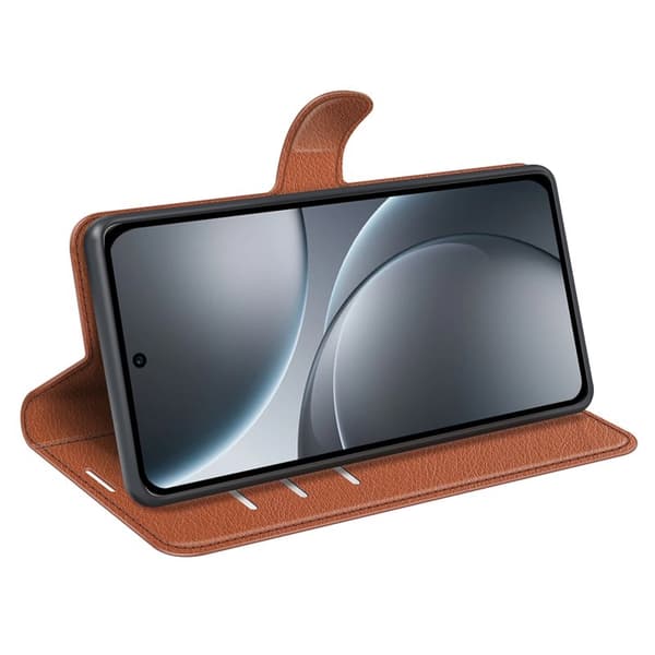 AMORUS Oppo Find X9 Pro 5G Plånboksfodral Konstläder - Brun