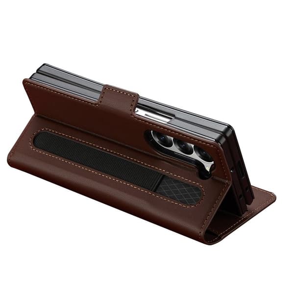 LC.IMEEKE L1 Samsung Galaxy Z Fold6 Plånboksfodral Konstläder - Brun