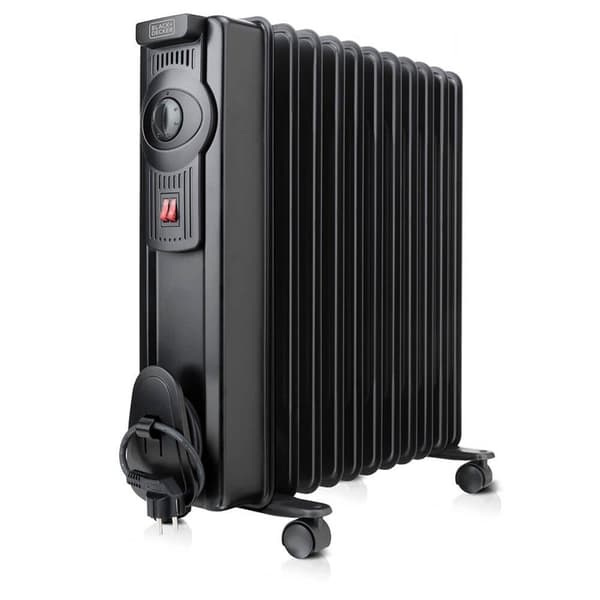 BLACK+DECK Oljefyllt element 2000W Svart