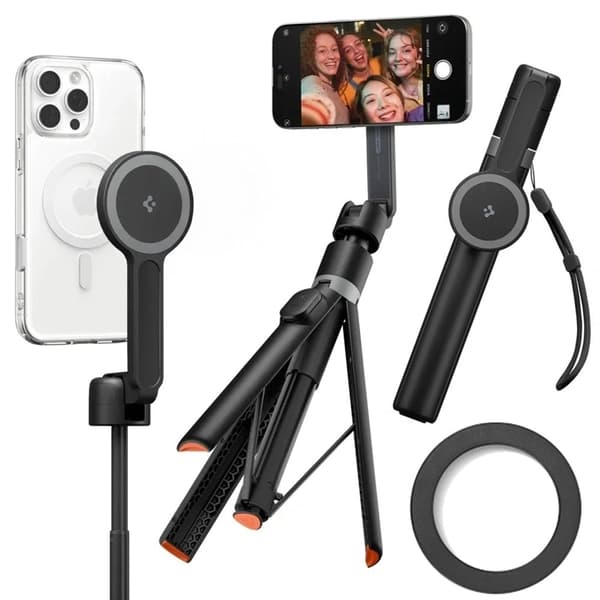Spigen Magsafe Bluetooth Selfiestick Tripod S581W - Svart Svart